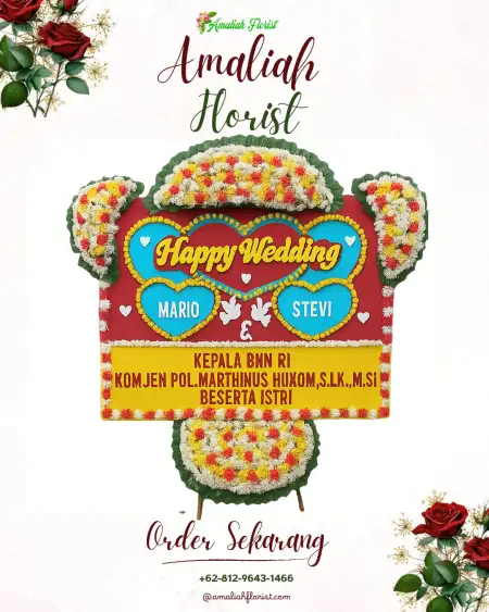 Papan Bunga Pernikahan Biringkanaya